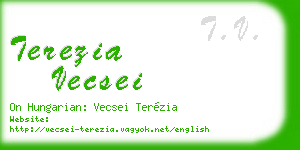 terezia vecsei business card